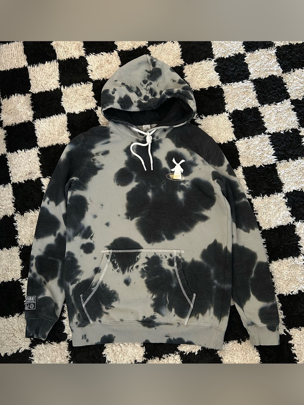 Dutch Bros Coffee Sweatshirt Hoodie Mens Size Medium Tie Dye Pullover Since 92